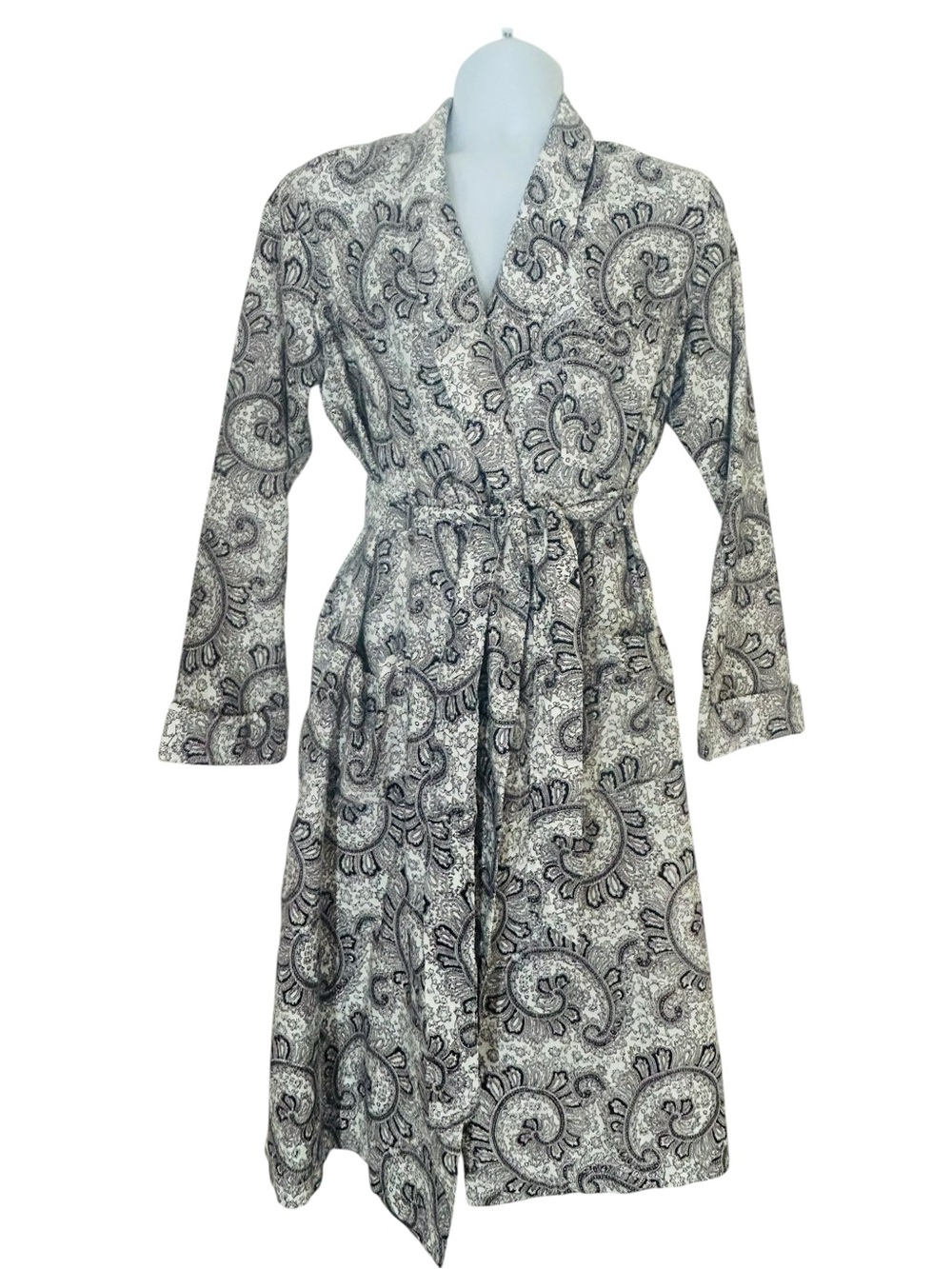 Idle Hour Vintage 60s Men’s Paisley Robe Smoking Jacket Size M Classic - Picture 2 of 10